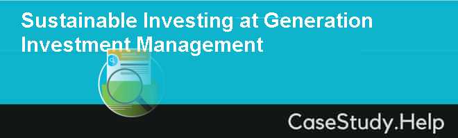 generation investment management